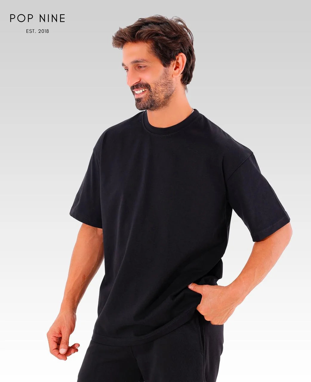 Essential Popnine Tee | Black | 3