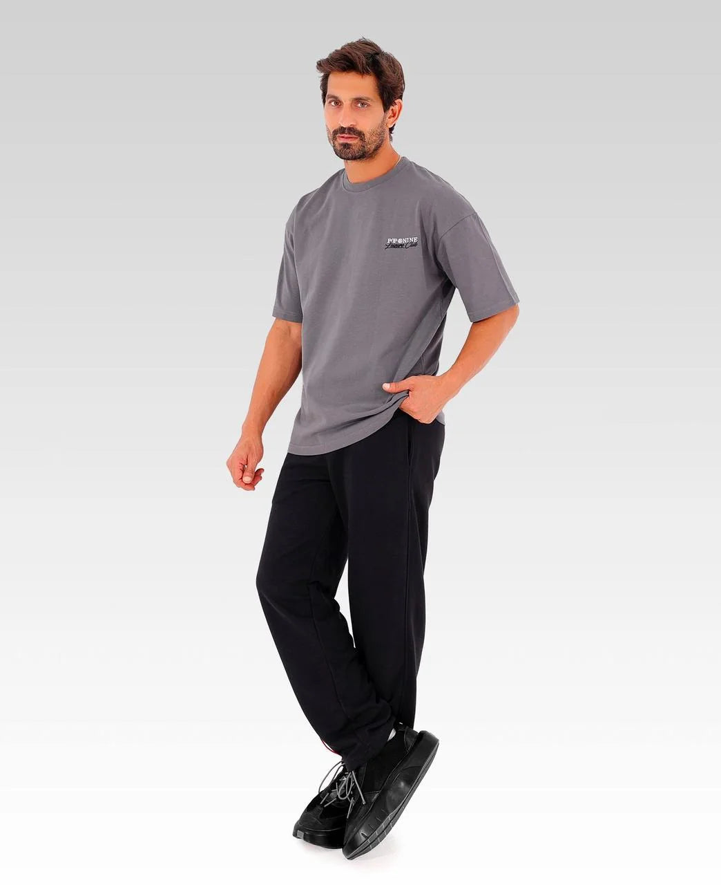 Leisure Club Tee | Charcoal Gray | 3