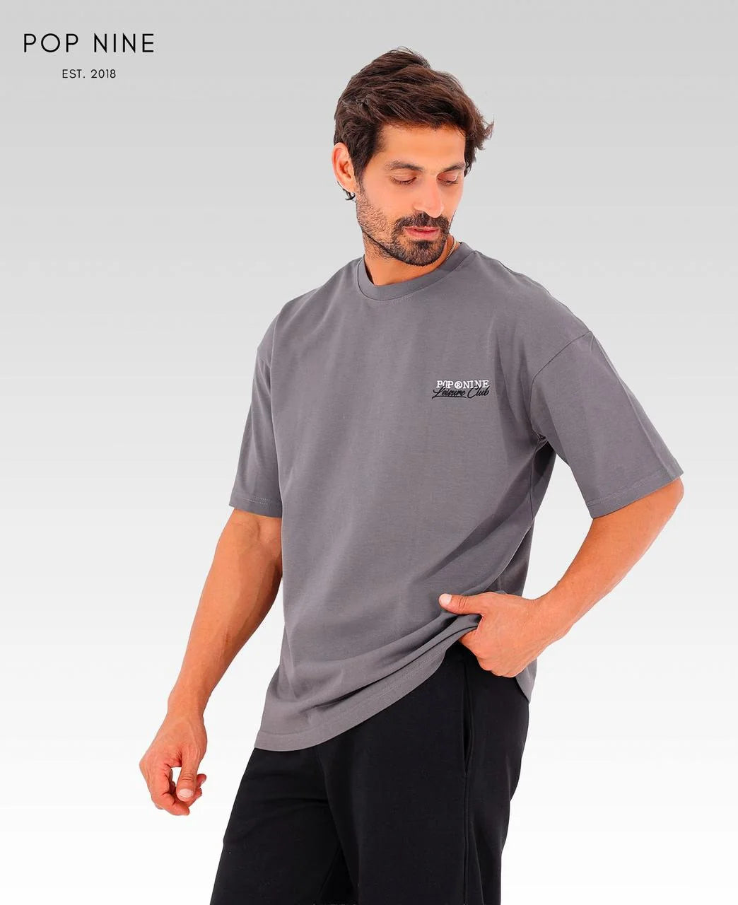 Leisure Club Tee | Charcoal Gray | 4