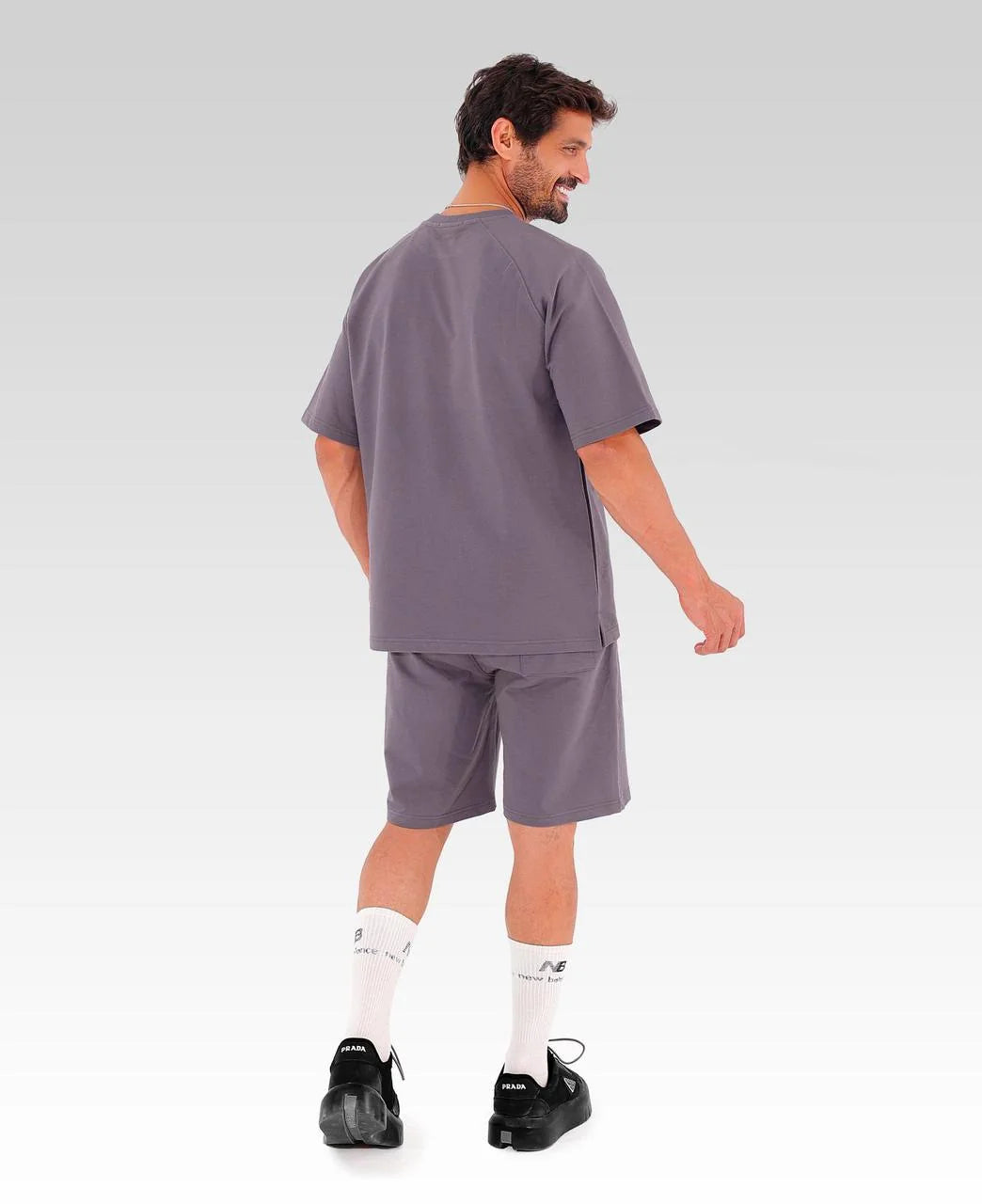 Popnine Suit Tee | Mauve Gray | 2