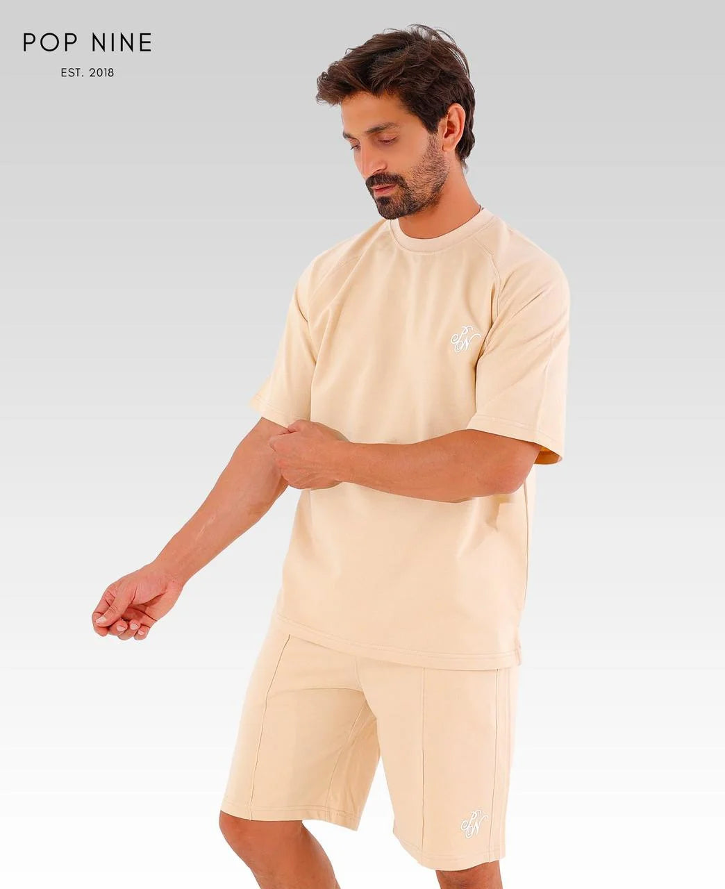 Popnine Suit Tee | Beige | 2