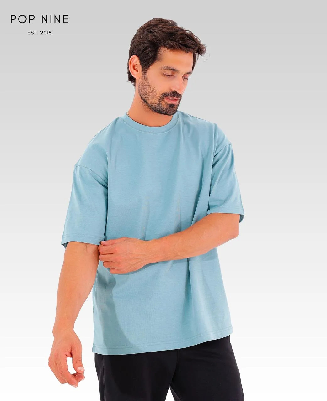 Essential Popnine Tee | Light Blue | 3