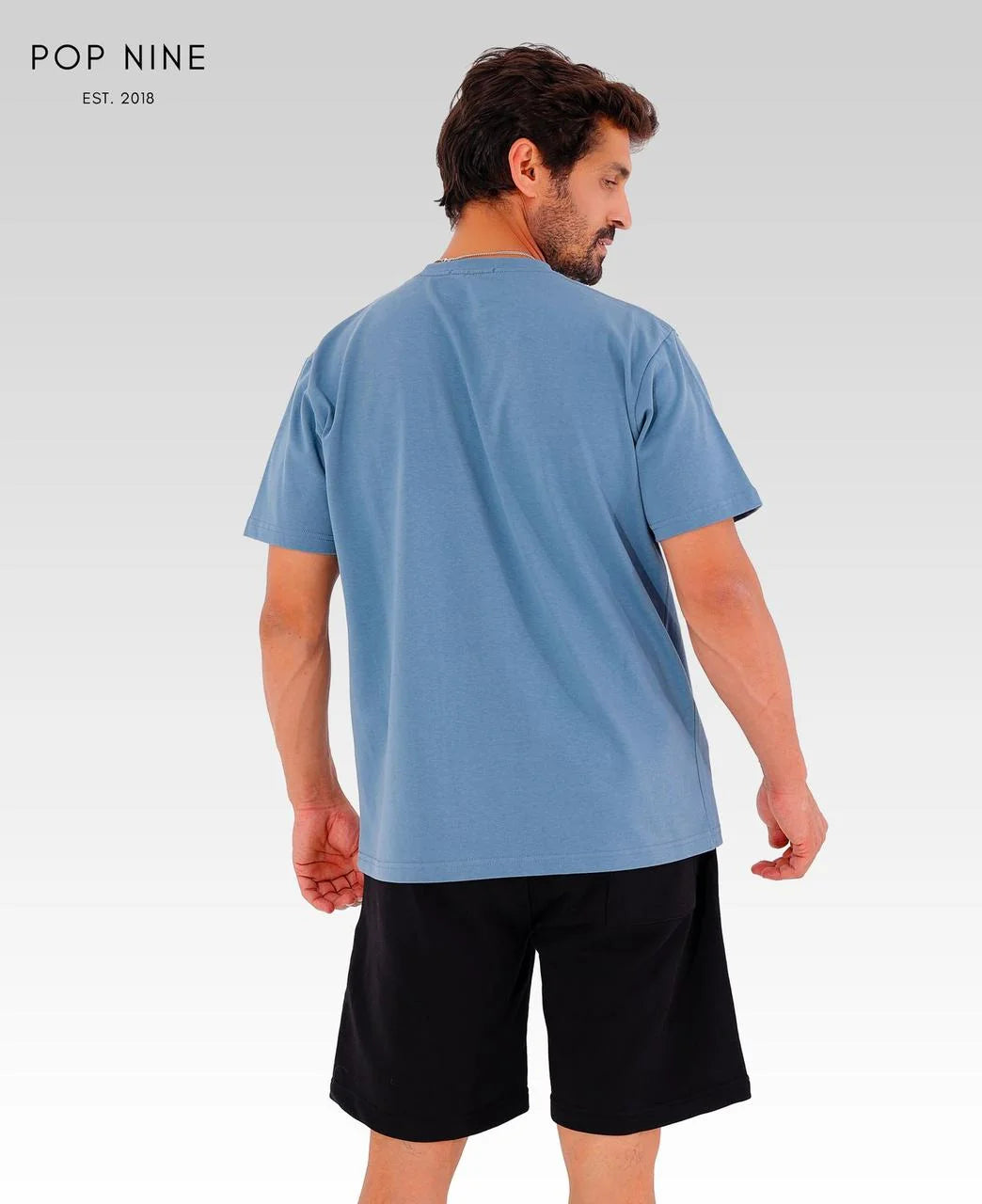 Popnine Creators Tee | Dusty Blue | 4