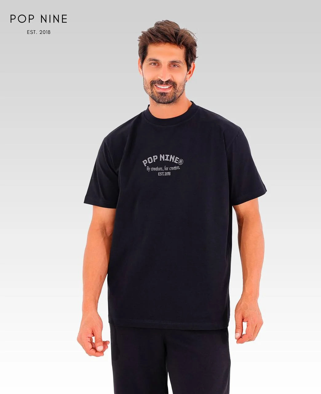 Popnine Identity Tee | Black | 2
