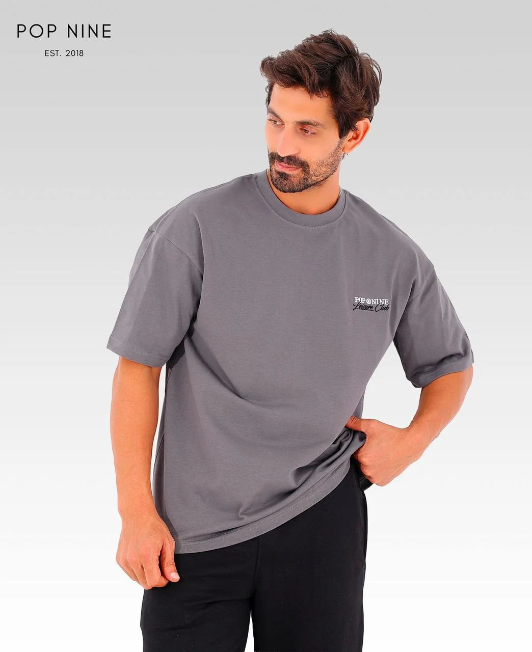 Leisure Club Tee | Charcoal Gray | 1