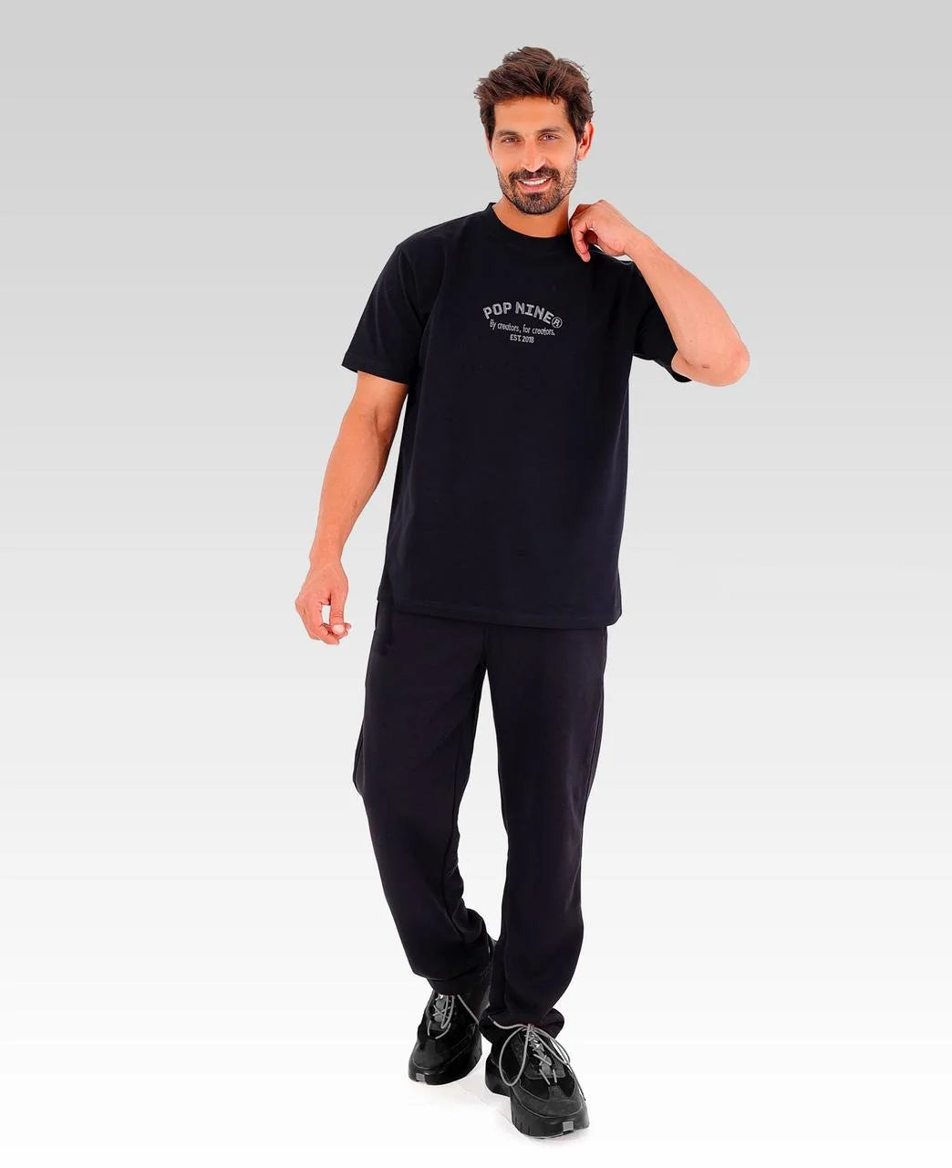 Popnine Identity Tee | Black | 4