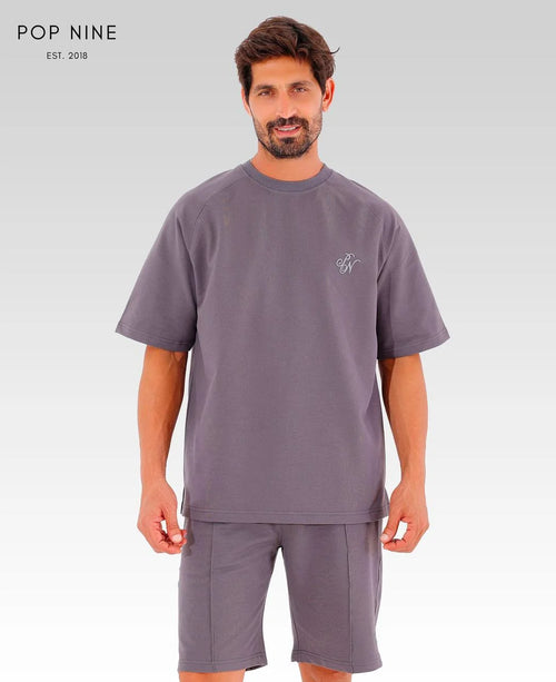 Popnine Suit Tee | Mauve Gray | 1
