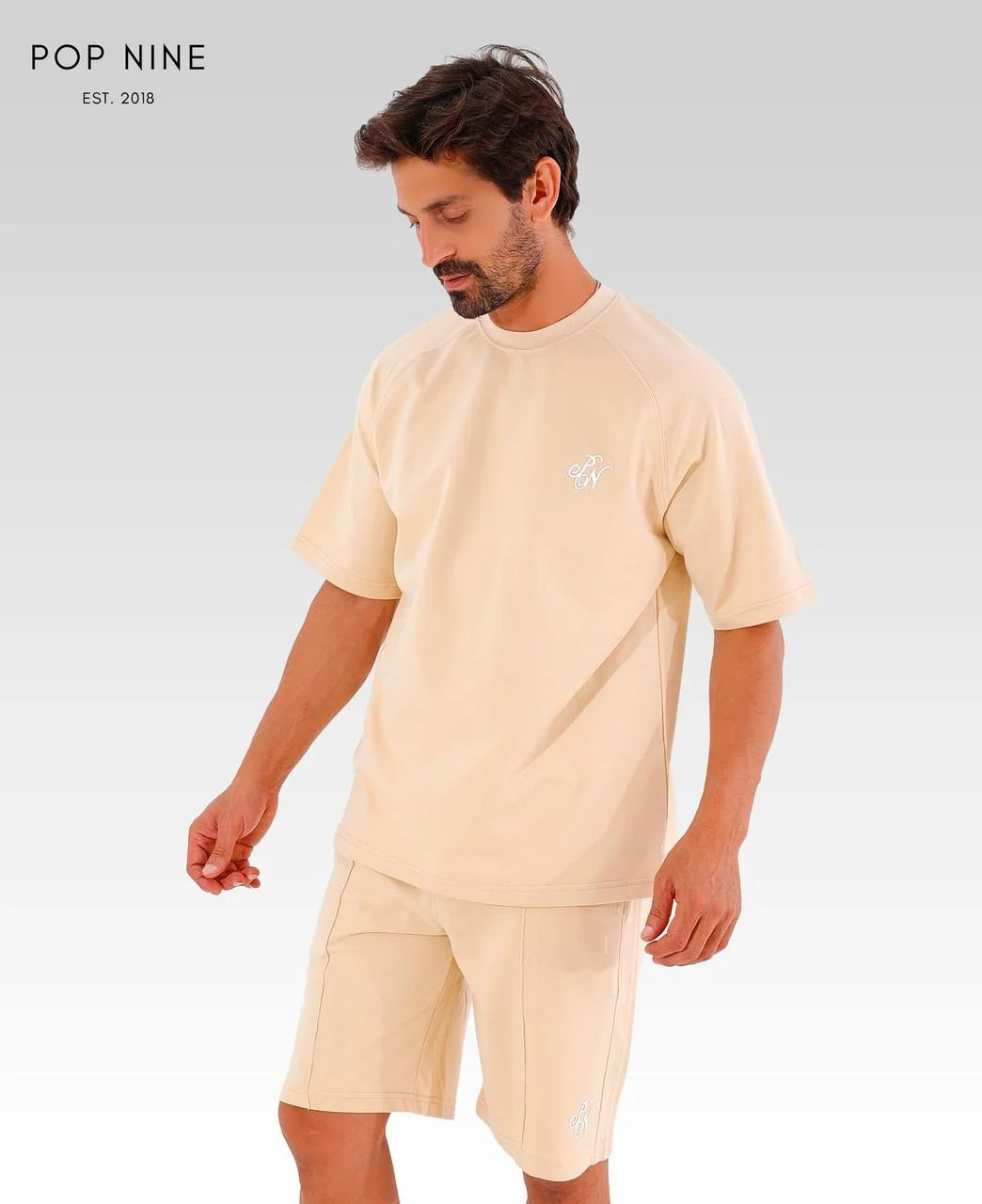 Popnine Suit Tee | Beige | 1