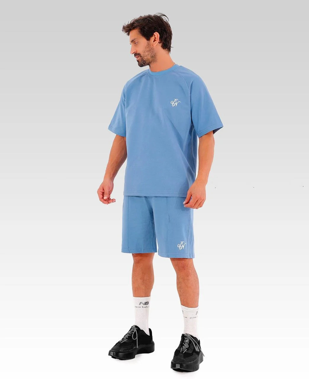 Popnine Suit Tee | Denim Blue | 1